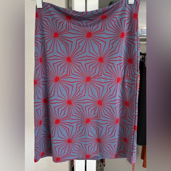 VTG 80s DKNY Printed Knee Length Skirt - Picture 1 of 4